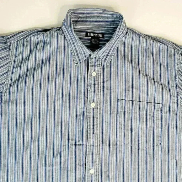 Aeropostale Dress Shirt Men's Size L Cotton Button - Picture 5 of 9